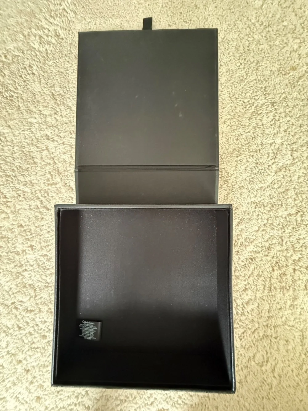 Calvin Klein Black Storage Gift Box Foldable Lid Organizer